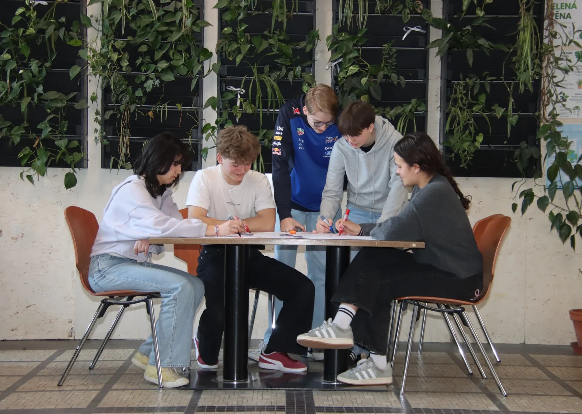 Students learning together